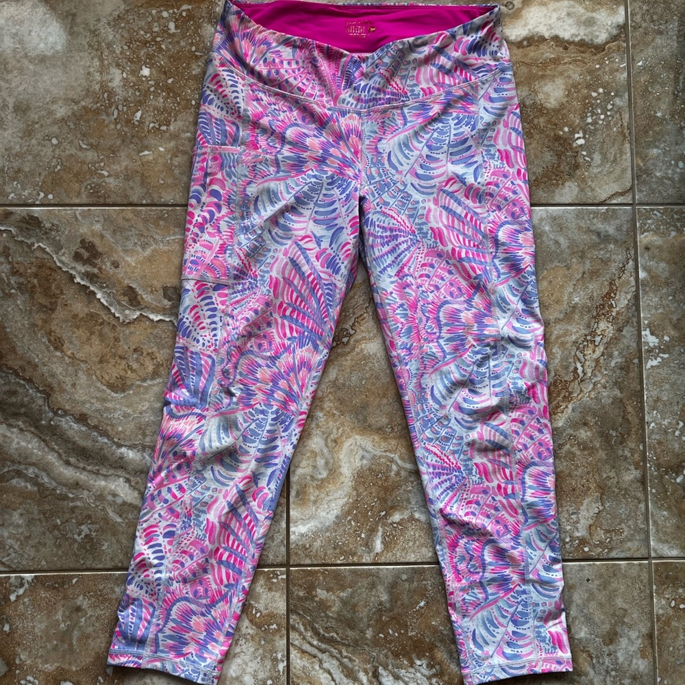 Lilly Pulitzer Pink and Purple Print Leggings